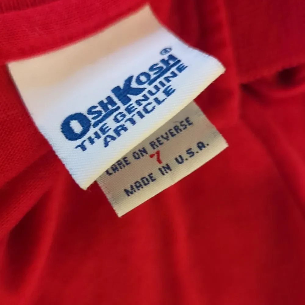 Oshkosh bgosh vintage red Alaskan dog sled‎ Polo top